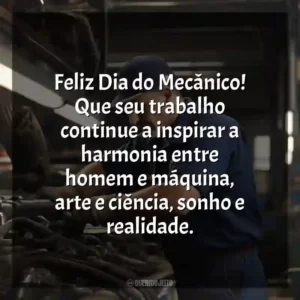 Feliz Dia do Mecânico! Que seu trabalho continue a inspirar a harmonia entre homem e máquina, arte e ciência, sonho e realidade.