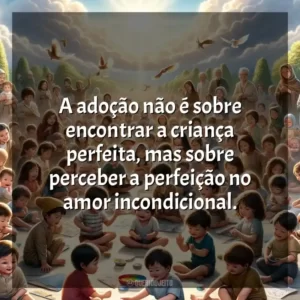 A adoção não é sobre encontrar a criança perfeita, mas sobre perceber a perfeição no amor incondicional. Dia do Órfão