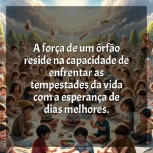 A força de um órfão reside na capacidade de enfrentar as tempestades da vida com a esperança de dias melhores.