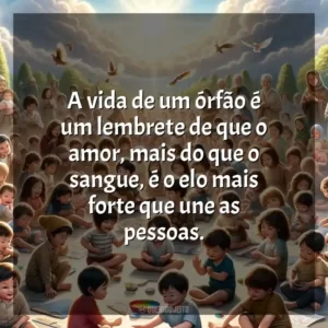 A vida de um órfão é um lembrete de que o amor, mais do que o sangue, é o elo mais forte que une as pessoas.