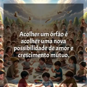 Acolher um órfão é acolher uma nova possibilidade de amor e crescimento mútuo.