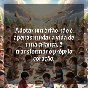 Adotar um órfão não é apenas mudar a vida de uma criança, é transformar o próprio coração.