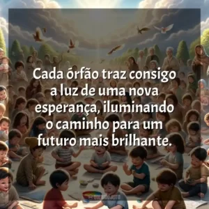 Cada órfão traz consigo a luz de uma nova esperança, iluminando o caminho para um futuro mais brilhante.
