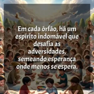 Em cada órfão, há um espírito indomável que desafia as adversidades, semeando esperança onde menos se espera.