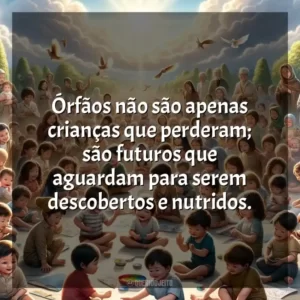 Órfãos não são apenas crianças que perderam; são futuros que aguardam para serem descobertos e nutridos.