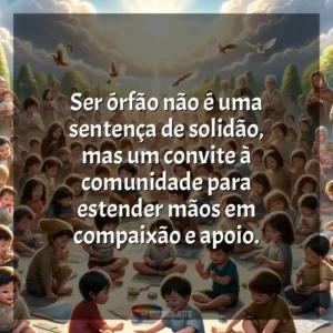 Ser órfão não é uma sentença de solidão, mas um convite à comunidade para estender mãos em compaixão e apoio.