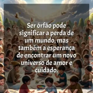 Ser órfão pode significar a perda de um mundo, mas também a esperança de encontrar um novo universo de amor e cuidado.