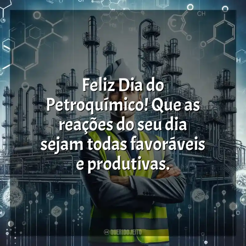 Frases para o Dia do Petroquímico: Feliz Dia do Petroquímico! Que as reações do seu dia sejam todas favoráveis e produtivas.