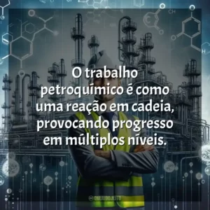 O trabalho petroquímico é como uma reação em cadeia, provocando progresso em múltiplos níveis.