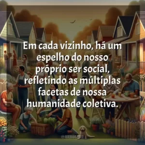 Em cada vizinho, há um espelho do nosso próprio ser social, refletindo as múltiplas facetas de nossa humanidade coletiva.