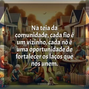 Na teia da comunidade, cada fio é um vizinho, cada nó é uma oportunidade de fortalecer os laços que nos unem.