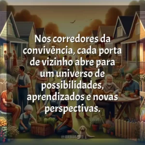 Nos corredores da convivência, cada porta de vizinho abre para um universo de possibilidades, aprendizados e novas perspectivas.