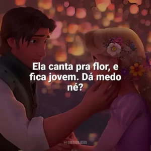 Ela canta pra flor, e fica jovem. Dá medo né? Enrolados (Filme)
