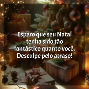 Espero que seu Natal tenha sido tão fantástico quanto você. Desculpe pelo atraso!