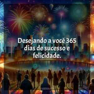 Desejando a você 365 dias de sucesso e felicidade.