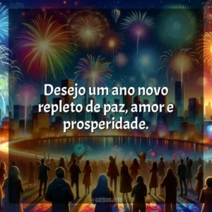 Desejo um ano novo repleto de paz, amor e prosperidade.