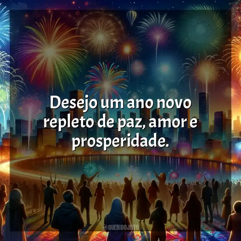 Frases do Final de Ano: Desejo um ano novo repleto de paz, amor e prosperidade.