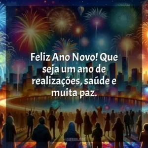 Feliz Ano Novo! Que seja um ano de realizações, saúde e muita paz.