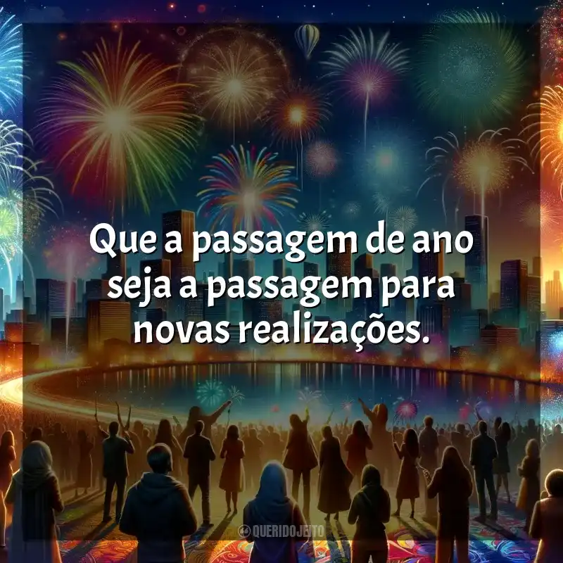 Frases para o Final de Ano: Que a passagem de ano seja a passagem para novas realizações.