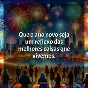 Que o ano novo seja um reflexo das melhores coisas que vivemos.
