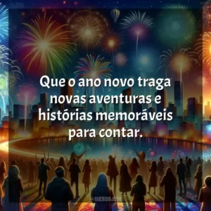 Que o ano novo traga novas aventuras e histórias memoráveis para contar.