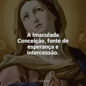 A Imaculada Conceição, fonte de esperança e intercessão. Imaculada Conceição