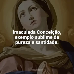 Imaculada Conceição, exemplo sublime de pureza e santidade. Imaculada Conceição
