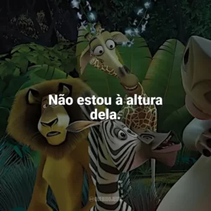 Não estou à altura dela. Madagascar (Filme)