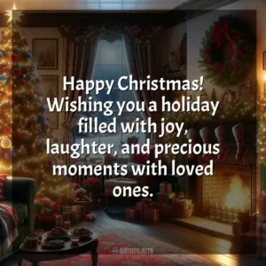 Happy Christmas! Wishing you a holiday filled with joy, laughter, and precious moments with loved ones. Natal em Inglês