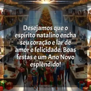 Desejamos que o espírito natalino encha seu coração e lar de amor e felicidade. Boas festas e um Ano Novo esplêndido!