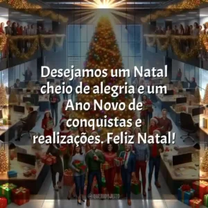 Desejamos um Natal cheio de alegria e um Ano Novo de conquistas e realizações. Feliz Natal!