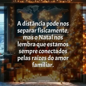 A distância pode nos separar fisicamente, mas o Natal nos lembra que estamos sempre conectados pelas raízes do amor familiar.