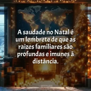 A saudade no Natal é um lembrete de que as raízes familiares são profundas e imunes à distância.