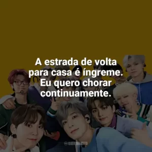 A estrada de volta para casa é íngreme. Eu quero chorar continuamente. Seventeen