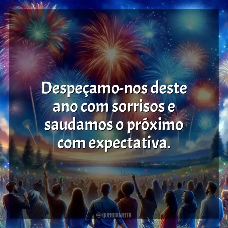 Mensagens Última Sexta-Feira do Ano frases: Despeçamo-nos deste ano com sorrisos e saudamos o próximo com expectativa.