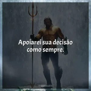 Apoiarei sua decisão como sempre.