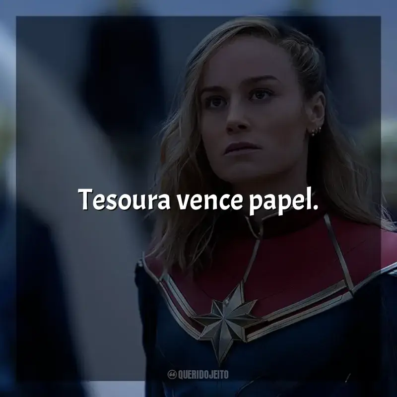 Frases de efeito do filme As Marvels: Tesoura vence papel.