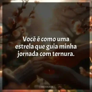 Você é como uma estrela que guia minha jornada com ternura.