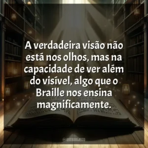A verdadeira visão não está nos olhos, mas na capacidade de ver além do visível, algo que o Braille nos ensina magnificamente.