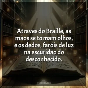 Através do Braille, as mãos se tornam olhos, e os dedos, faróis de luz na escuridão do desconhecido.