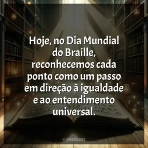 Hoje, no Dia Mundial do Braille, reconhecemos cada ponto como um passo em direção à igualdade e ao entendimento universal.
