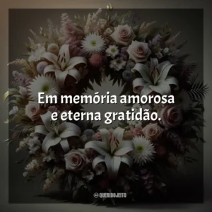 Em memória amorosa e eterna gratidão.