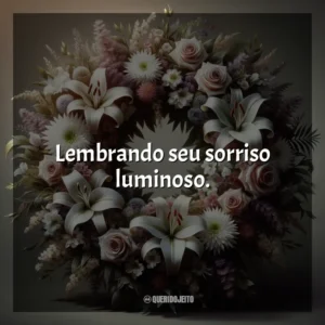 Lembrando seu sorriso luminoso. Coroa de Flores