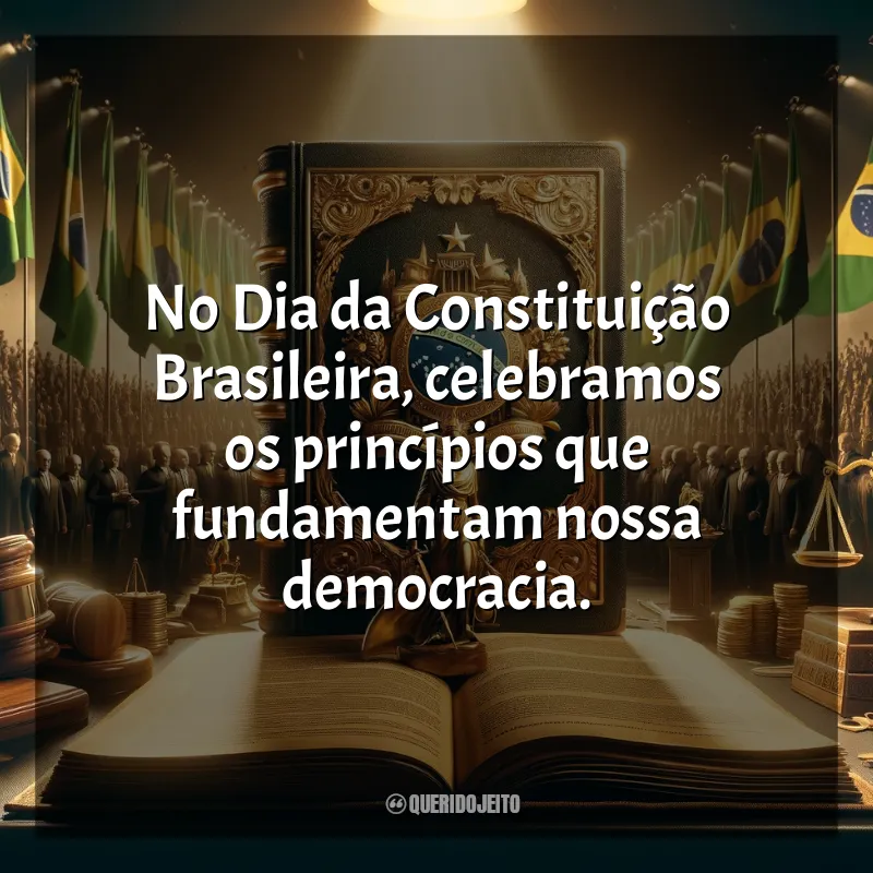 Mensagem Dia da Constituição: No Dia da Constituição Brasileira, celebramos os princípios que fundamentam nossa democracia.