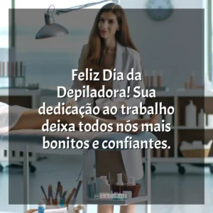 Feliz Dia da Depiladora! Sua dedicação ao trabalho deixa todos nós mais bonitos e confiantes.