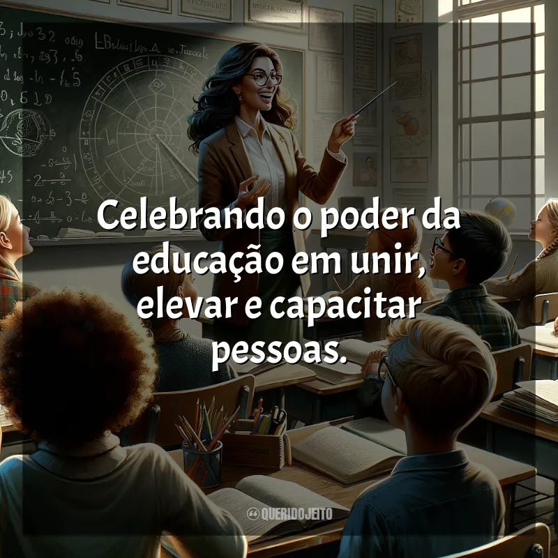 Frases para o Dia da Educação: Celebrando o poder da educação em unir, elevar e capacitar pessoas.