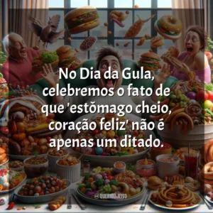 No Dia da Gula, celebremos o fato de que ‘estômago cheio, coração feliz’ não é apenas um ditado.