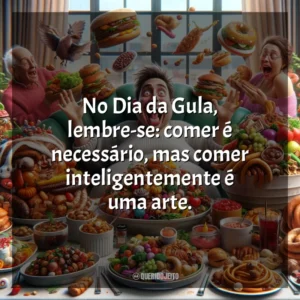 No Dia da Gula, lembre-se: comer é necessário, mas comer inteligentemente é uma arte.