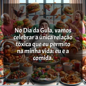 No Dia da Gula, vamos celebrar a única relação tóxica que eu permito na minha vida: eu e a comida.