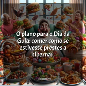 O plano para o Dia da Gula: comer como se estivesse prestes a hibernar.